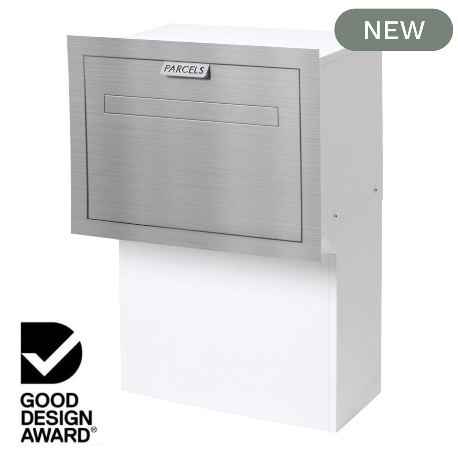 Geneva Large Parcel Fence/Brick Letterbox - Stainless Steel