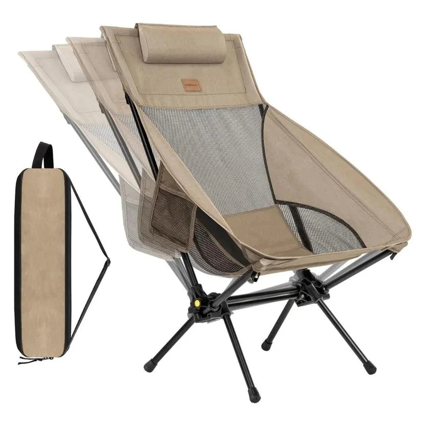 Clearance Sale: 50% Off – Portable, foldable camping chair, ideal for camping, hiking, backyard relaxation, fishing, and more. Supports up to 250 pounds and comes with a storage bag.