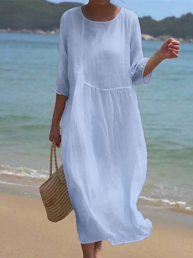 Women's Cotton Linen Dress