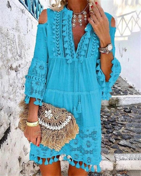 Bohemian Summer Holiday Daily Fashion Short Mini Dresses