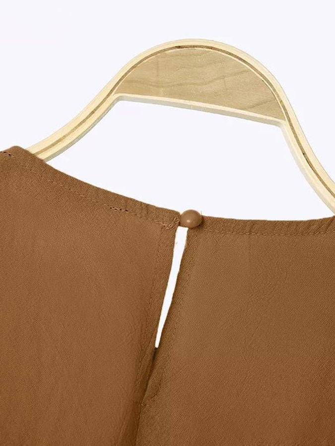 Women's Cotton Linen Casual Top and Pant Set