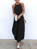 Women's Solid Color Halterneck Dress