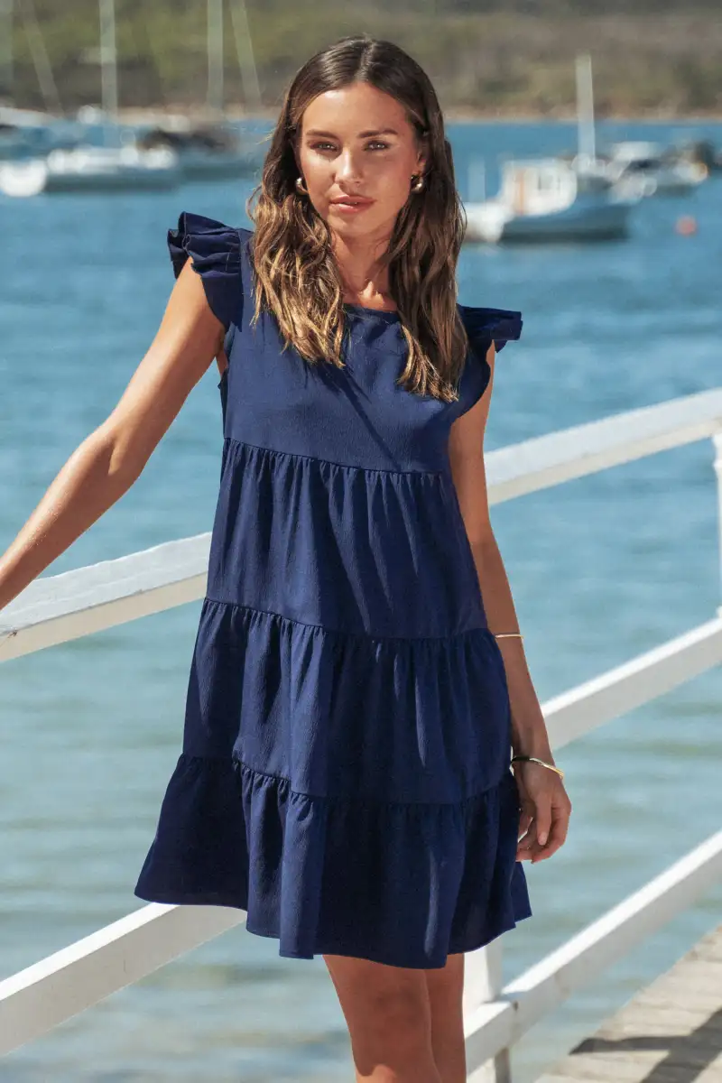 Hanna Ruffled Mini Babydoll Dress