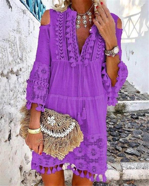 Bohemian Summer Holiday Daily Fashion Short Mini Dresses