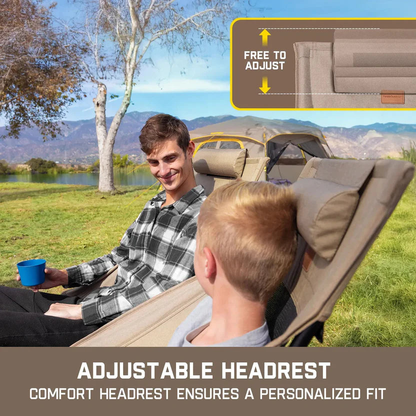 Clearance Sale: 50% Off – Portable, foldable camping chair, ideal for camping, hiking, backyard relaxation, fishing, and more. Supports up to 250 pounds and comes with a storage bag.