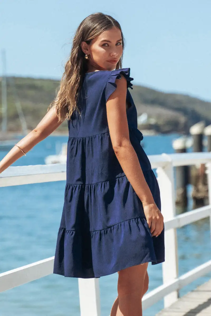 Hanna Ruffled Mini Babydoll Dress