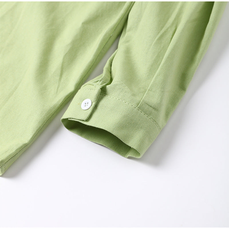 Linen Solid Slit Cardigan and Wide-Leg Pant Suits
