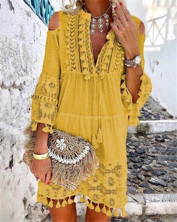 Bohemian Summer Holiday Daily Fashion Short Mini Dresses
