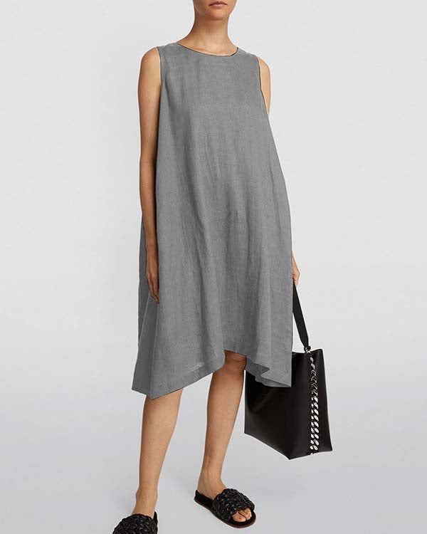 Linen Simple Sleeveless Dress
