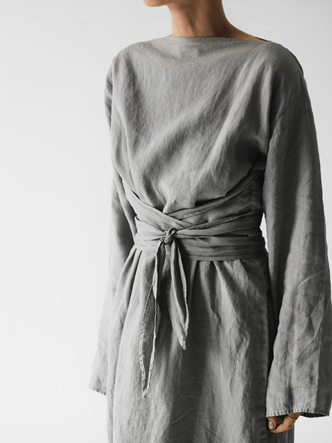 Women's Loose Casual Cotton Linen Dress