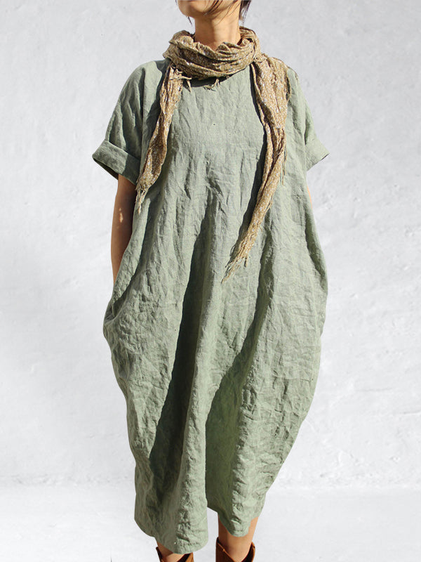 Simple Style Cocoon Casual Dress