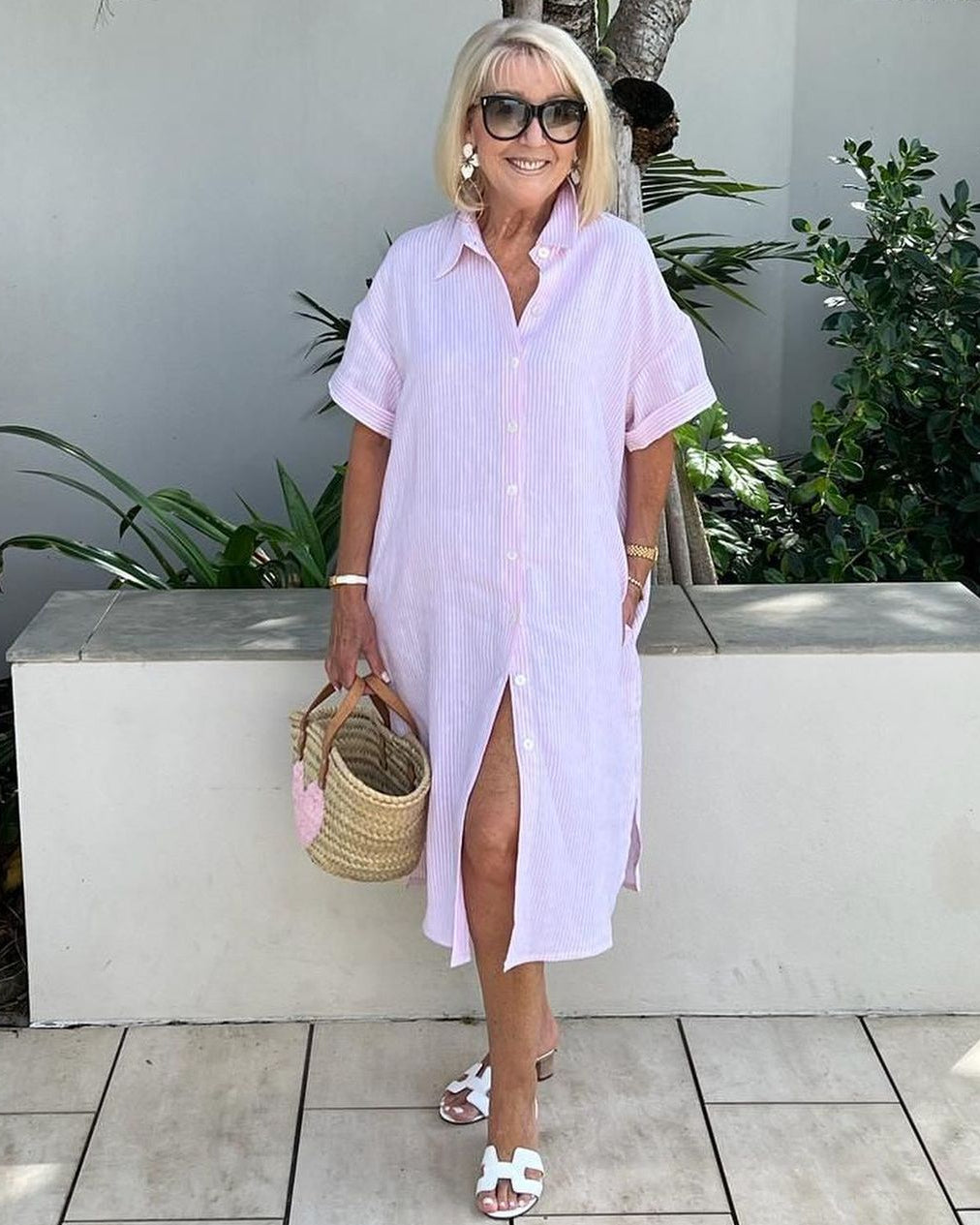 Striped Cardigan Dress