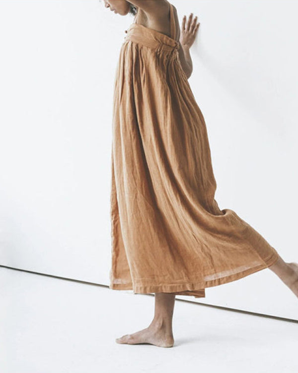 Casual Linen Loose Jumpsuit